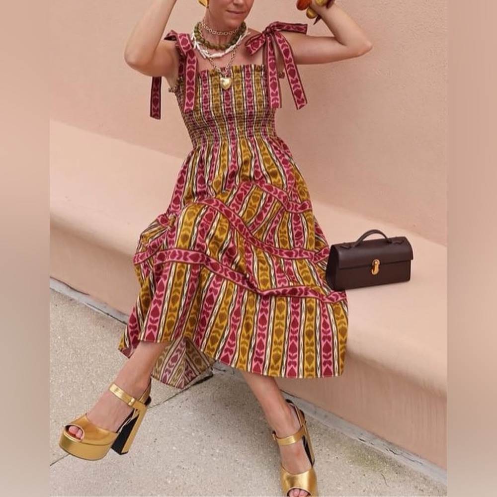 Hill House The Ribbon Ellie Nap Dress in Ikat Topiary